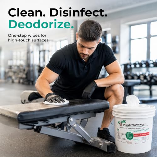 Monk Disinfecting Wipes (2 Buckets of 800 Count) for Commercial Facilities | Heavy Duty Cleaning Wipes - 3in1 Disinfectant, Deodorizer & Sanitizer Cleaning Supplies – All Purpose Cleaner for Home & Gym - size: 800 Count (Pack of 2)