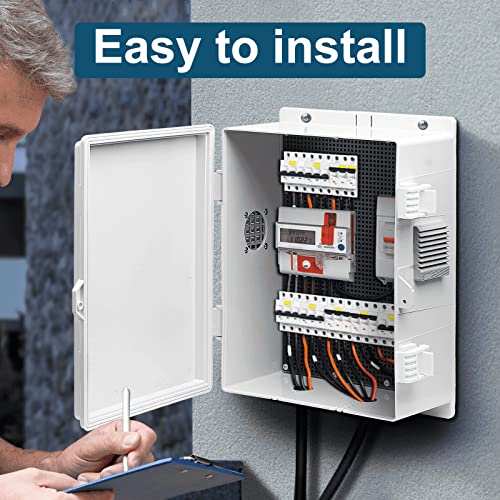 Namunanee Outdoor Electrical Junction Box, ABS Water Resistant Enclosure with Internal Mounting Panel & Hinged Cover, 9.2" H* 7" L* 4.6" W - size: 9.2"H x 7"L x 4.6"W & Standard
