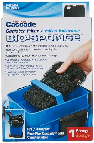 Penn-Plax Cascade 500/350 GPH Canister Filter Aquarium Bio Sponge Replacement, 2 Pack - size: Cascade 500/350 Replacement Bio-Sponge (Pack of 2)