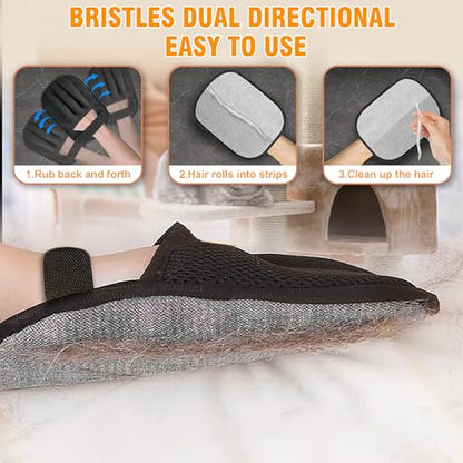 Pet Hair Removal Glove for Cats & Dogs, Upgraded Five-Finger Electrostatic Pet Hair Remover Glove, Reusable Tool for Couch, Carpet, Laundry & Car Seat - color: Pet Hair Removal Glove for Cats & Dogs