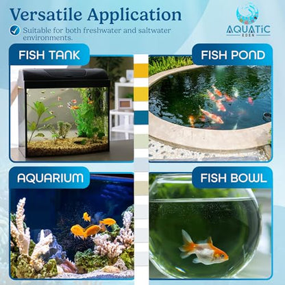 9-in-1 Aquarium Water Test Kit - 100 Freshwater & Saltwater Test Strips | Fish Tank Kit for pH, Nitrate, Nitrite, Hardness, Chlorine, Iron, Copper, Alkalinity, Carbonate | Quick & Reliable Results