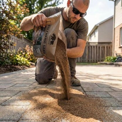 Rhino Power Bond Plus - Polymeric Sand for Pavers and Stone Joints up to a Maximum of 2 inches. (10 Pound, Brown) - color: Brown, size: 10 Pound