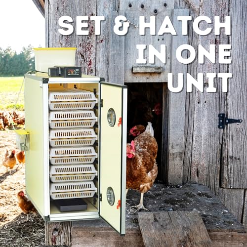 Incubators for Hatching Eggs – 180 Egg Incubator Setter & Hatcher with Automatic Turner & Digital Humidity Control Cabinet, Large Chicken Incubator & Quail Egg Incubator by Hatching Time - size: 180 Eggs, style: Egg Incubator and Hatcher