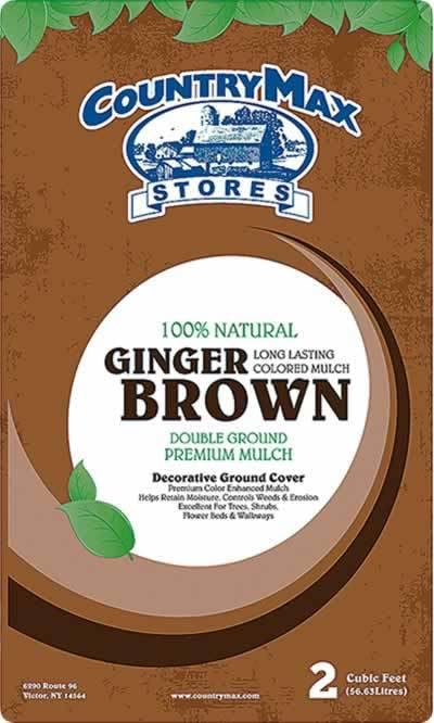 Ginger Brown Premium Hardwood Mulch 2 cu ft – Moisture Absorbers Mulch for Landscaping, Garden & Plants, Natural Garden Mulch with Fine Vermiculite - color: Ginger Brown Hardwood