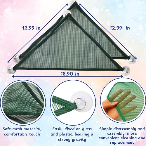 Bearded Dragon Reptile Hammock Enrichment Cage Accessories, Bearded Dragon Feeder Ball and Breathable Mesh Hammock, Lizard Hammocks Lounger Bed Rest and Feed Toy, Reptile Tank Accessories (Red) - color: Red