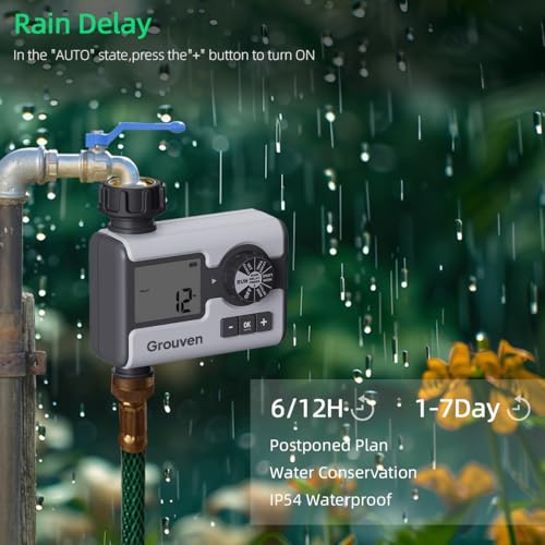 Garden Sprinkler Water Timer Manual Automatic System Irrigation1 Outlet | with Rain Delay,Manual, Automatic Watering System Irrigation Timer for Lawn,Yard,Pool - style: 1 outlet