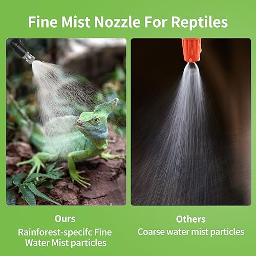 Misting Irrigation Kit Plant Watering System Fittings with 1/4 inch 1/2 inch Blank Distribution Tubing Hose Adjustable Nozzle Emitters Sprinkler Barbed Fittings Greenhouse