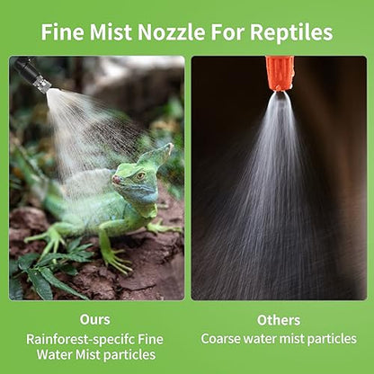 Misting Irrigation Kit Plant Watering System Fittings with 1/4 inch 1/2 inch Blank Distribution Tubing Hose Adjustable Nozzle Emitters Sprinkler Barbed Fittings Greenhouse