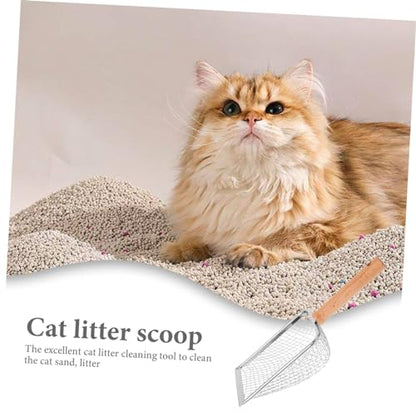 Cat Litter Scoop Handle Pet Waste Shovel Non-Stick Litter Cleaner for Cats and Reptiles Easy to Use for Home and Pet Stores