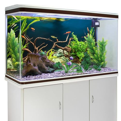 YongFoto Fish Tank Background 24x12 inch Aquarium Background River Bed Waterweeds Moss Lake Aquatic Plant Undersea Tree Branch Backdrop Reptile Habitat Terrarium Background - color: Green-3, size: 24x12in/60x30cm