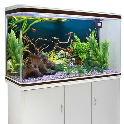 YongFoto Fish Tank Background 30x12 inch Aquarium Background River Bed Waterweeds Moss Lake Aquatic Plant Undersea Tree Branch Backdrop Reptile Habitat Terrarium Background, Green-3 - color: Green-3, size: 30x12in/75x30cm