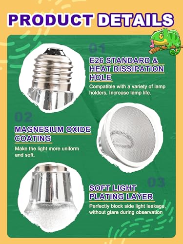 75 Watt Heat Bulb and 125 Watt UVA UVB Bulb
