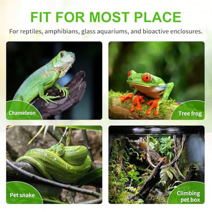 Reptile Mister System, External Timer & 360° Adjustable Nozzle, Humidifier for Reptiles, Amphibians, Rainforest Plants and Aquariums
