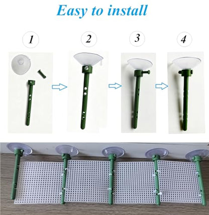 Hermit Crab Accessories Reptile Habitat Climbing Toys Adjustable Platform Flexible Crab Climbing Ladder Small Animal Cage Accessories（Grid Platform）