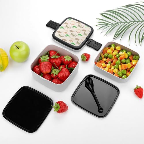 Lizard Turtle Leopard Gecko Reptile Lunch Box for Adults Portable Food Container Meal Prep Containers for Office Travel