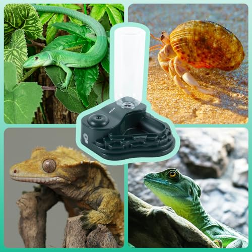 REPTI ZOO Water Feeder and Fogger, 2 in 1 Reptile Humidifier with Water Bowl, Automatic Water Dispenser for Chameleon Frog Lizard Gecko