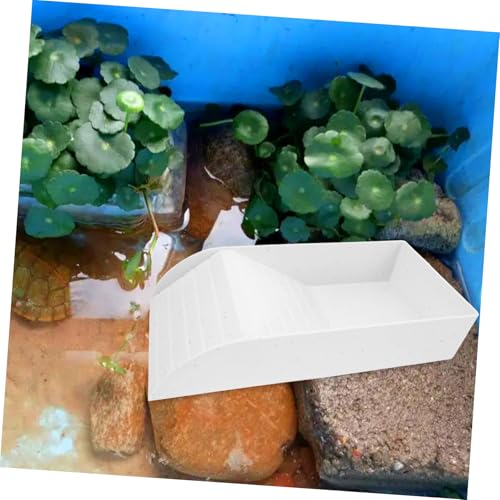 GALPADA Turtle Basking Platform Multi Functional Reptile Feeding Dish and Water Bowl for Turtles Frogs and Lizards Durable Tank Decor with Ramp for Sunbathing and Feeding