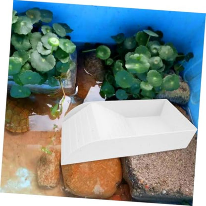 GALPADA Turtle Basking Platform Multi Functional Reptile Feeding Dish and Water Bowl for Turtles Frogs and Lizards Durable Tank Decor with Ramp for Sunbathing and Feeding