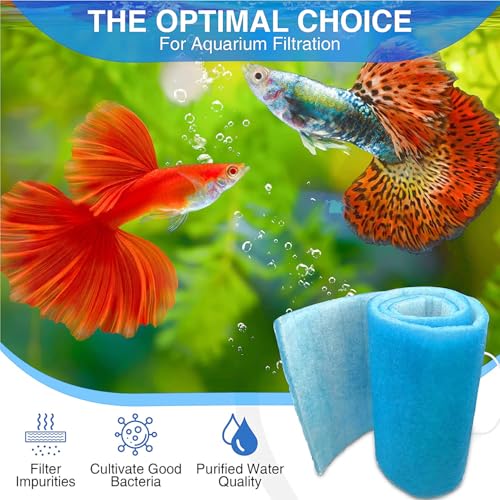 Big Kahuna Aquarium Filter Floss for Fish Tank Filters – Aquarium Filter Pad – 3/4-1 Inch Thick 12 Inch Wide 30 Feet Long - Media Roll for Healthy Water in Freshwater Aquariums or Marine Aquariums - size: 30 feet