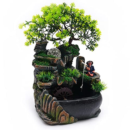 Gdrasuya10 Waterfountain Indoors Rockery Fountain Goldfish Waterfall Desktop Rockery Fountain Waterfall Water Sound Ornament - color: Style 8