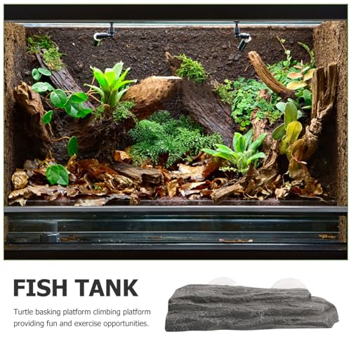 Reptile Tank Decoration Turtle Basking Platform Floating Island Terrace Suction Cups