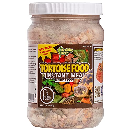 Healthy Herp Tortoise Food Instant Meal for Reptiles - Nutritious Turtle Food, Tortoise Habitat Accessories, Made in USA - Ideal for Box Turtles, Lizards - 3.5 oz (100g) - size: 3.5 Ounce (Pack of 1)