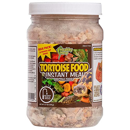 Healthy Herp Tortoise Food Instant Meal for Reptiles - Nutritious Turtle Food, Tortoise Habitat Accessories, Made in USA - Ideal for Box Turtles, Lizards - 3.5 oz (100g) - size: 3.5 Ounce (Pack of 1)
