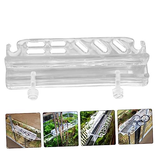 Generic Acrylic Fish Tank Tweezers Scissors -Mounted Storage Organizer for Aquarium Cleaning Tools and Break-Resistant Maintenance Holder Multiple Tool Slots