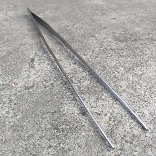 Extra Long 18.7 Inch Stainless Steel Tweezers Feeding Tongs (Longer Than Arms, Straight) for Terrarium