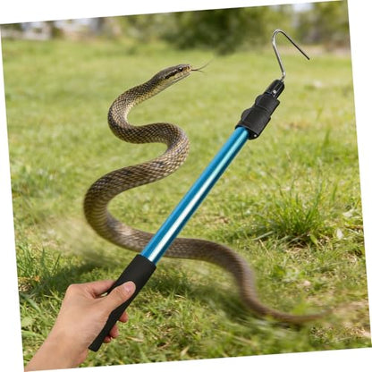 Retractable Snake Hook and Metal Snake Grabber, Collapsible Aluminum Alloy Reptile Catching Tool 19.7-45.7in for Garden and Outdoor Handling