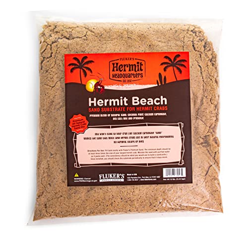Fluker's All Natural Premium Hermit Crab Sand Substrate, Sand Mixture with Coconut Fiber, For Hermit Crab Tanks, 12 lbs. - size: 12 LBS