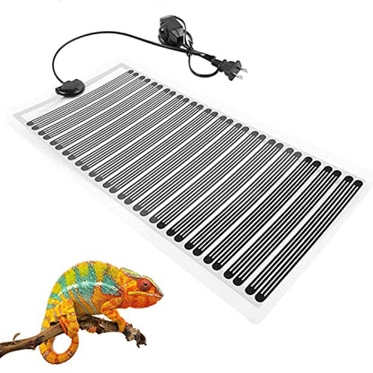 KABASI Reptile Heat Mats with Temperature Adjustment, 2nd-Gen 25W | Non-Adhesive Reptile Heating Pad, Waterproof Under Tank Terrarium Heating Mat for Tortoise Snakes, 16.5x8.7 inch