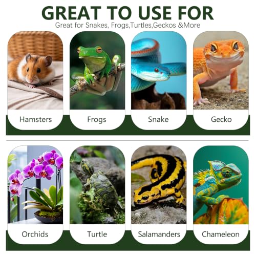 4 LB Sphagnum Moss for Reptiles, 100QT Natural Sphagnum Compressed Moss for Reptile Moss Bedding, Leopard Gecko, Snake, Turtles, Amphibians, Tank Bedding, Terrarium Humidity Control Substrate - color: moss-4lb