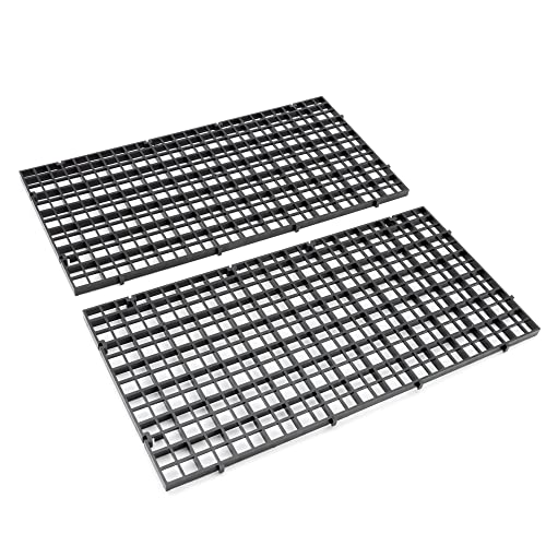 Aquarium Plastic Grid Divider Tray Egg Crate, 2 Pcs, S | Grid Isolate Board Divider, Fish Tank Bottom Filter Tray - size: Black 2 Pcs S