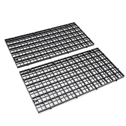 Aquarium Plastic Grid Divider Tray Egg Crate, 2 Pcs, S | Grid Isolate Board Divider, Fish Tank Bottom Filter Tray - size: Black 2 Pcs S