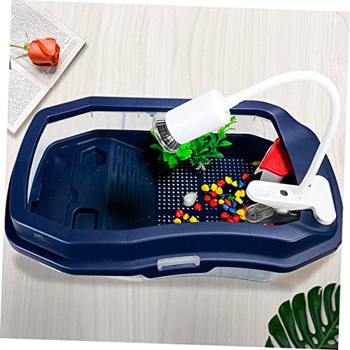 Abaodam 1Pc Tortoise Tortoise Breeding Case with Drying Platform Turtle Tank for Water and Land Use for Aquatic Pets Like Turtles Frogs and Lizards