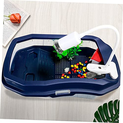 Abaodam 1Pc Tortoise Tortoise Breeding Case with Drying Platform Turtle Tank for Water and Land Use for Aquatic Pets Like Turtles Frogs and Lizards
