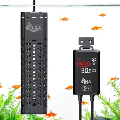 AQQA Aquarium Heater 1200W for 170-290 Gallon Large Fish Tank | Submersible Pond Heater, External Controller, Overheat & Dry-Run Protection, Adjustable Temp Range 59-93℉, AQ197-1200W - size: 1200W (for 170-290Gal Tank)