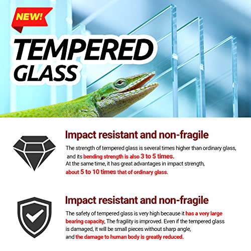 REPTI ZOO Reptile Tempered Glass Extra-Long Terrarium Habitats 48" x 18" x 18" Reptile Amphibians Large Enclosure for Snake/Bearded Dragon/Lizard ect. - size: 48" x 18" x 18"