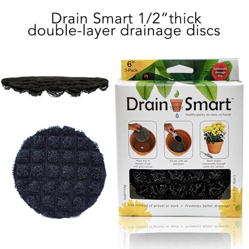 3D Mesh Planter Pot Drainage Insert Disc – Made in USA – Keeps Soil in, Lets Water Drain Out – Cleaner, Lighter Alternative to Gravel for Indoor & Outdoor Planters (9" – 2 Pack) - size: 9" – 2 Pack