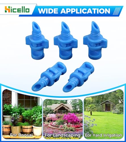 100PCS 90 Degree Misting Nozzle Irrigation, Sprinklers Sprayer for Garden Irrigation System, Micro Sprayer Refraction Automizing Drippers - size: 100pcs-90DR-Blue