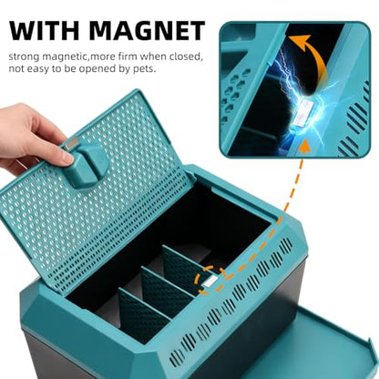 Insect Kepper Box, Cricket Keeper with Feeding Tongs, Breeding and Storage Container Kit for Crickets, Dubia Roaches, Breadworms and Silkworms, Large (Large)