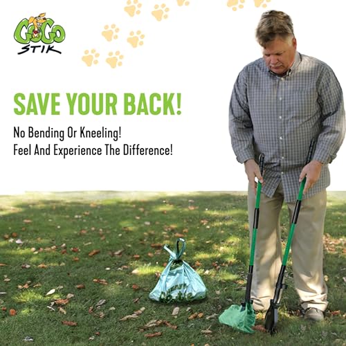 Scooper and Hybrid Rake Set with 100 Count Heavy Dootie Bags. Best for Large Dog Poo Yard Cleanup. Quick, Clean, Convenient.