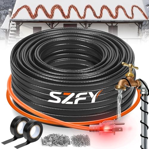100FT Heat Tape for Water Pipes, -40°F Deicing Cable,120V 5W/FT - size: 99FT