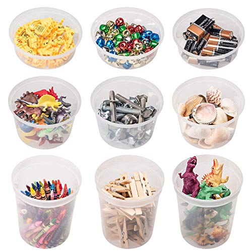 DuraHome Food Storage Containers with Lids 8oz, 16oz, 32oz Freezer Deli Cups Combo Pack, 44 Sets BPA-Free Leakproof Round Clear Takeout Container Meal Prep Microwavable, Airtight Lids (Mixed Sizes) - style: 44 Sets - Mixed sizes