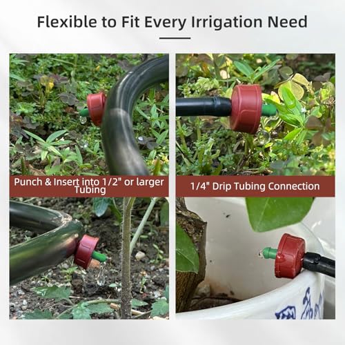 30PCS 0.25 GPH Pressure Compensating Drip Irrigation Spot Watering Drippers/Emitters, Self-Cleaning Constant Flow Drip Irrigation Emitters Heads Irrigation Drippers Parts for Drip Irrigation System - color: 30PCS, size: 0.25 GPH