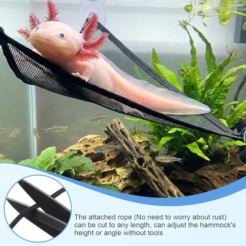 2Pcs Reptile Hammock, Bearded Dragon Hammock with Suction Cups Rope