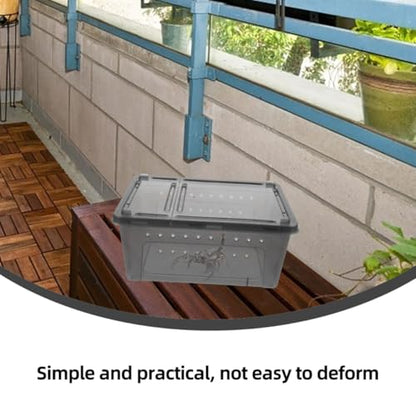 BESPORTBLE 2pcs Creative Reptile Feeding Box Breathable Bin for Snakes Geckos Crickets Enclosure for Reptiles Secure and Fade Resistant Habitat Container