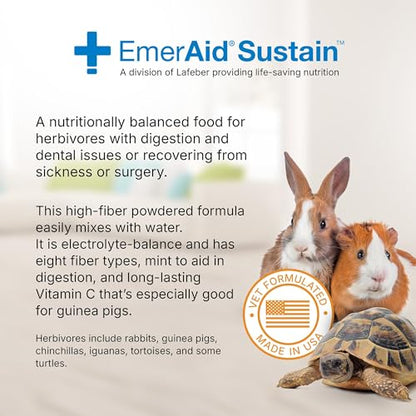 Sustain Herbivore Mint (100 g) | Nutritionally complete recovery food for herbivorous small pets and reptiles - size: 100 g
