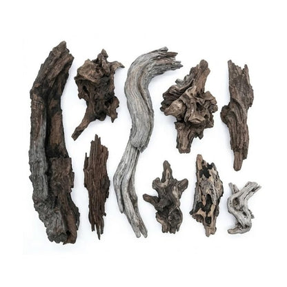 Natural Sinking Driftwood 2.2 lbs, 5-9 PCS, 6"-12" Premium Wood for Fish Tank Aquascaping, Aquariums, and Paludariums - Decorative Wood for Terrariums, Vivariums, Reptile Enclosures, and Gardens